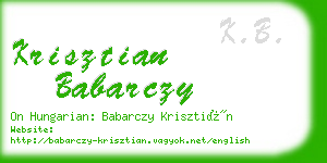 krisztian babarczy business card